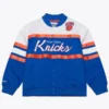 New York Knicks Mitchell & Ness Royal Satin Jacket
