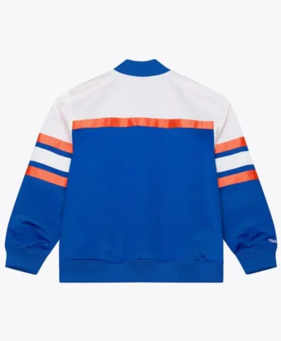 New York Knicks Mitchell & Ness Royal Satin Jacket