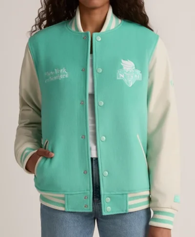 New York or Nowhere Liberty Motto Varsity Jacket