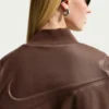 Nike Classic Brown Leather Bomber Jacket
