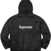 Nike x Supreme Hooded Black Leather Anorak