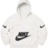 Nike x Supreme Hooded White Leather Anorak