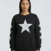 North 12 Black Graphic Hoodie Sweatshirt