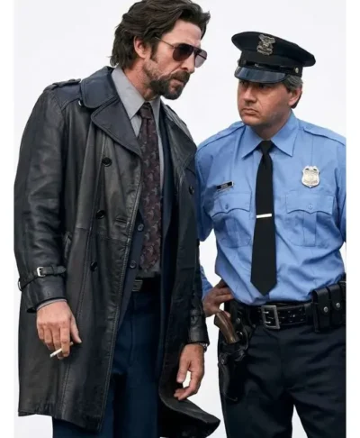 Pablo Schreiber Black Leather Coat