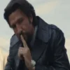 Pablo Schreiber Black Leather Coat