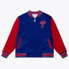 Philadelphia Phillies Red And Blue Satin Full-Zip Jacket