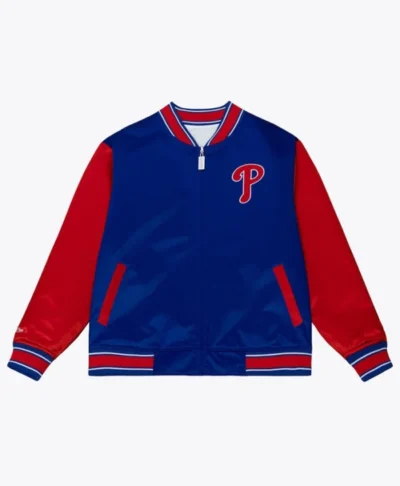Philadelphia Phillies Red And Blue Satin Full-Zip Jacket