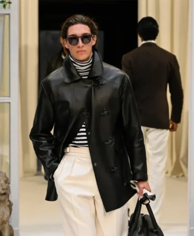 Polo Ralph Lauren SS27 Premium Black Leather Coat