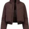 Porsha Williams The Traitors Brown Puffer Jacket