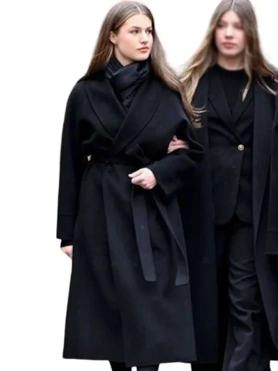 Princess Leonor 2026 Black Wool Coat