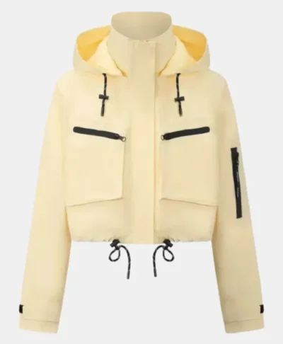 Puffit Women’s Hooded Cropped Rain Jacket