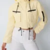 Puffit Women’s Hooded Cropped Rain Jacket