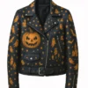 Pumpkin Ghost Biker Jacket