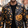 Pumpkin Ghost Biker Jacket