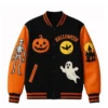 Pumpkin Ghost Varsity Jacket