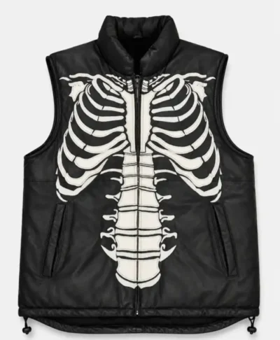 RARE Vilanto Skeleton Leather Vest Jacket