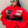 Racing Cali Red Bomber Jacket