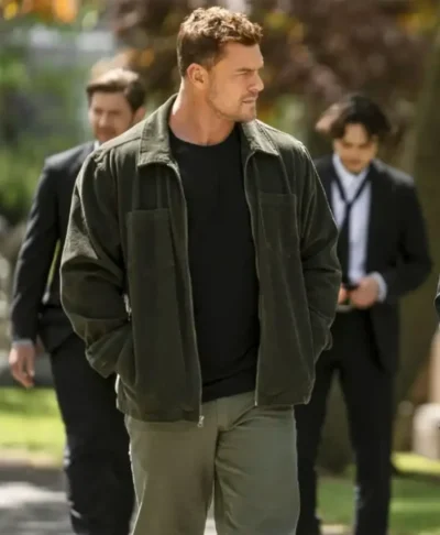 Reacher S04 Jack Reacher Green Suede Jacket
