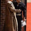 Rihanna Brown Shearling Trench Coat