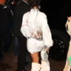 Rihanna NYC White Bomber Jacket