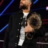 Roman Reigns WWE RAW 2026 Black Denim Jacket