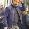 Ryan Reynolds 6 Underground Blue Bomber Jacket
