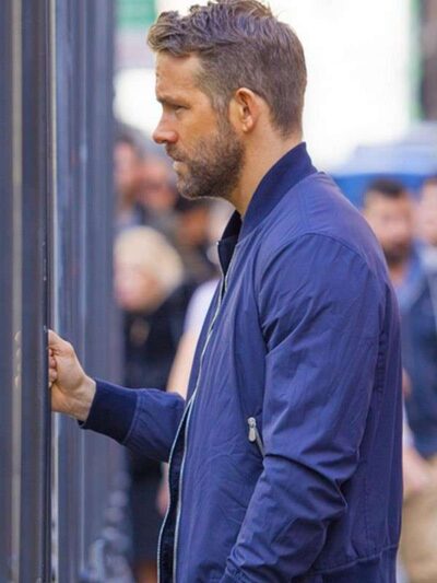 Ryan Reynolds 6 Underground Blue Bomber Jacket