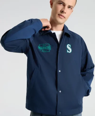 Seattle Mariners Navy Coaches Jacket