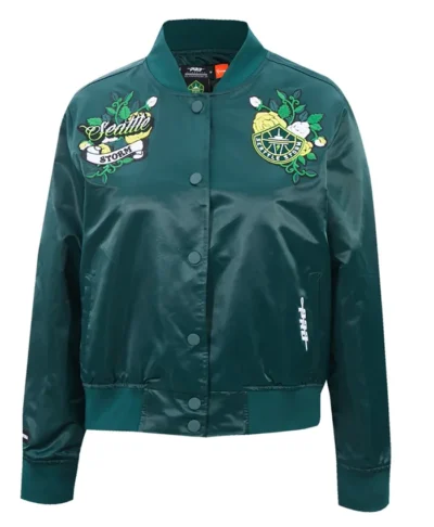 Seattle Storm Women’s Ink And Bloom Satin Jacket