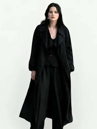 Selena Gomez Only Murders in the Building Black Trench Coat