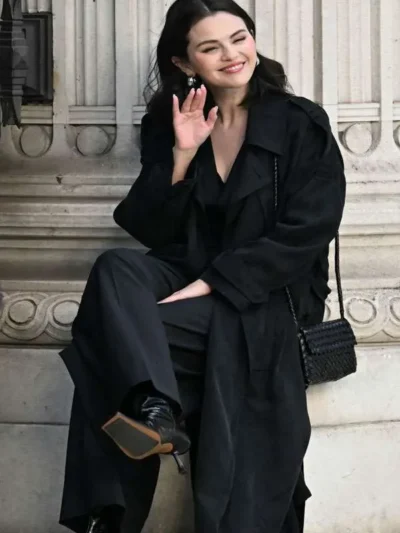 Selena Gomez Only Murders in the Building Black Trench Coat