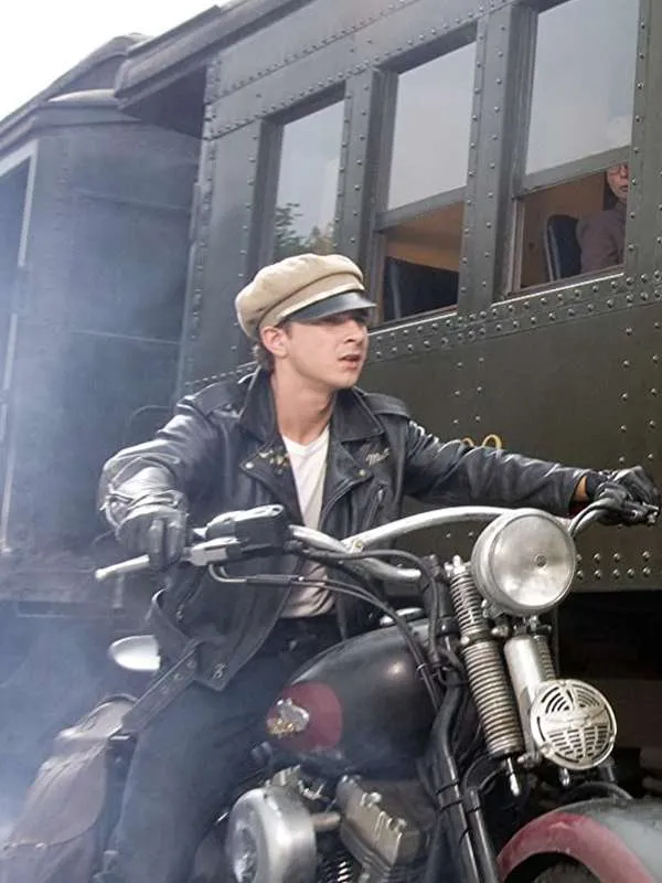 Shia LaBeouf Indiana Jones 4 Black Leather Jacket