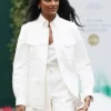 Simone Ashley Wimbledon White Jacket