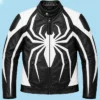 Spider Black White Moto Jacket