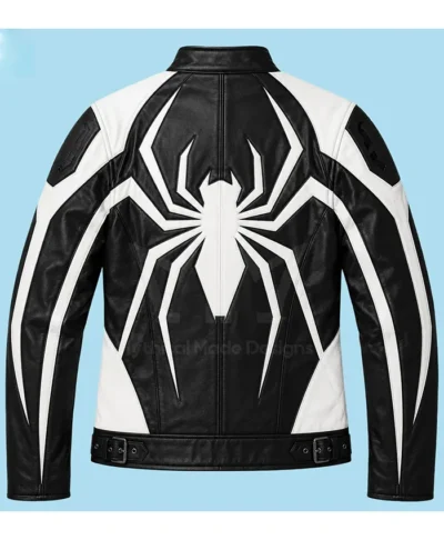 Spider Black White Moto Jacket