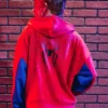 Spider-Man Girls Red Oversized Hoodie
