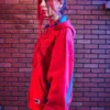 Spider-Man Girls Red Oversized Hoodie