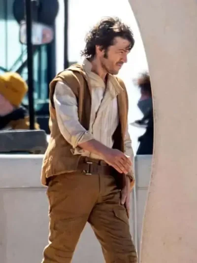 Star Wars Andor Diego Luna Brown Hooded Vest