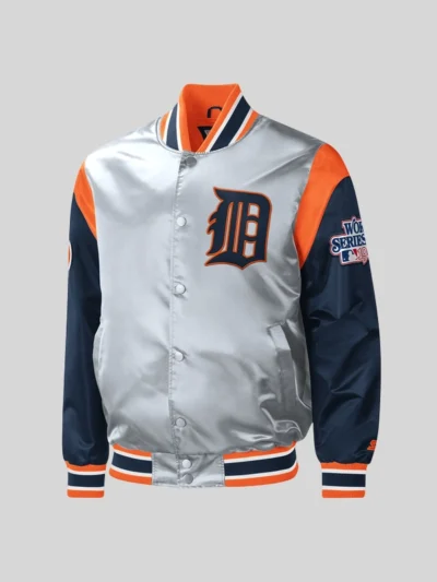 Starter Gray Detroit Tigers Satin Jacket for sale