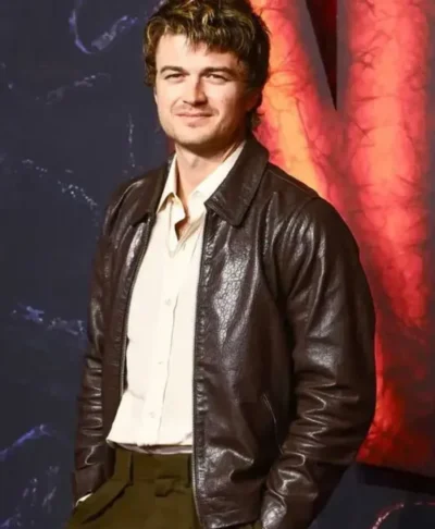 Stranger Things Joe Keery Brown Jacket