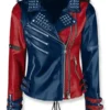 Suicide Squad Harley Quinn Red and Blue Leather Jacket