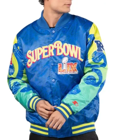 Super Bowl LIX The Big Easy Full-Snap Satin Jacket