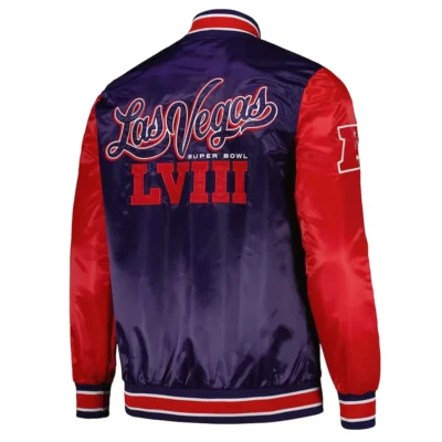 Super Bowl LVIII Satin Varsity Jacket