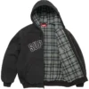 Supreme Black Reflective Arc Hooded Work Jacket