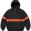 Supreme Black Reflective Stripe Hooded Work Jacket