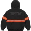 Supreme Black Reflective Stripe Hooded Work Jacket