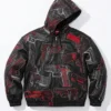 Supreme x Alfredo Martinez Hooded Leather Jacket