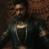 Tenoch Huerta Doomsday Blue Leather Coat
