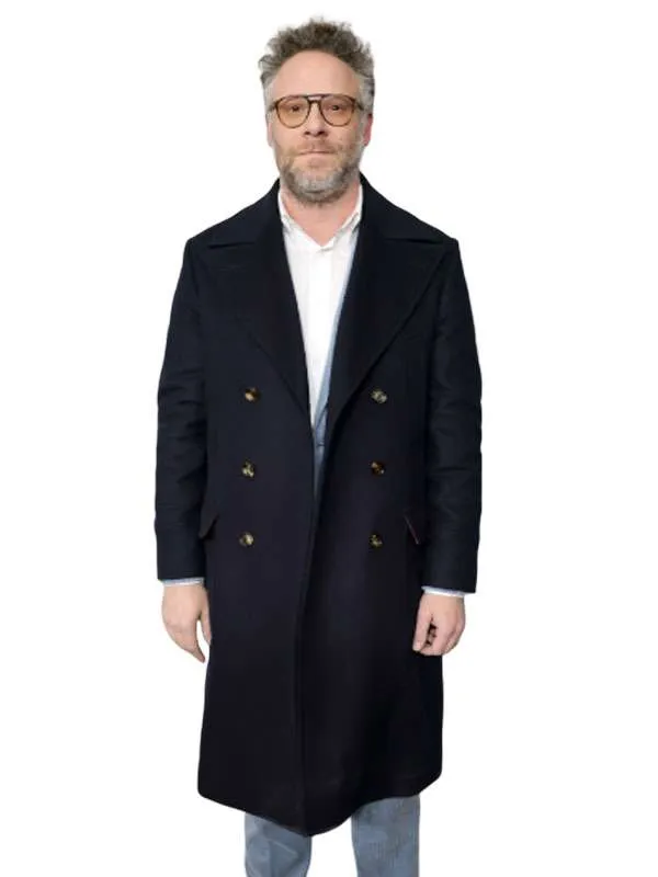The Invite 2026 Seth Rogen Black Wool Coat