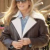 The Motherhood Connie Britton Brown Leather Jacket